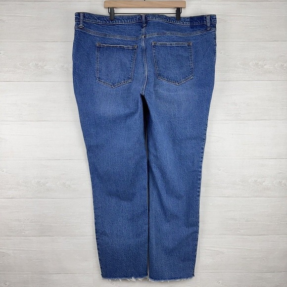 Abercrombie & Fitch The 90's Straight Ultra High Rise Jeans Blue Sz 37 / 24 Long - Picture 5 of 15